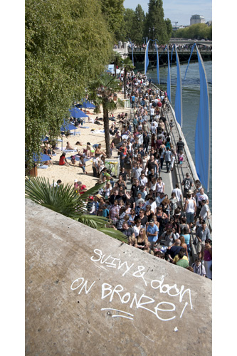 Paris Plage, aménagement des quais en plage